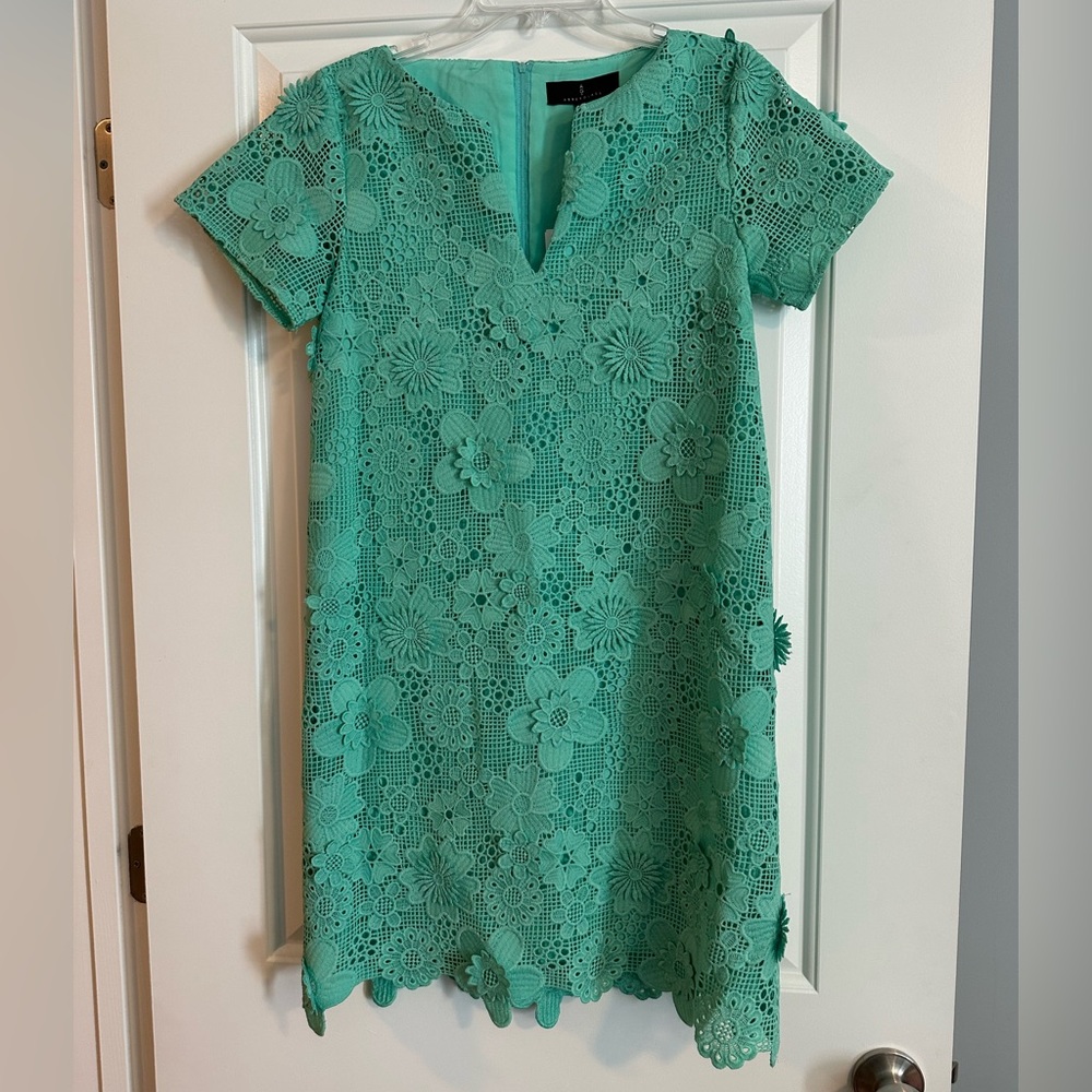 NWT Abbey Glass Lulu Dress, 3D Lace, XS